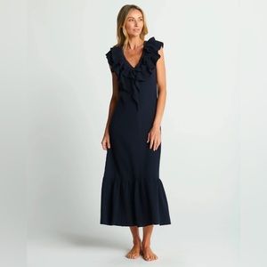 NWT Sundays Navy Blue Kinsey Maxi Dress Women’s Size Extra Small XS